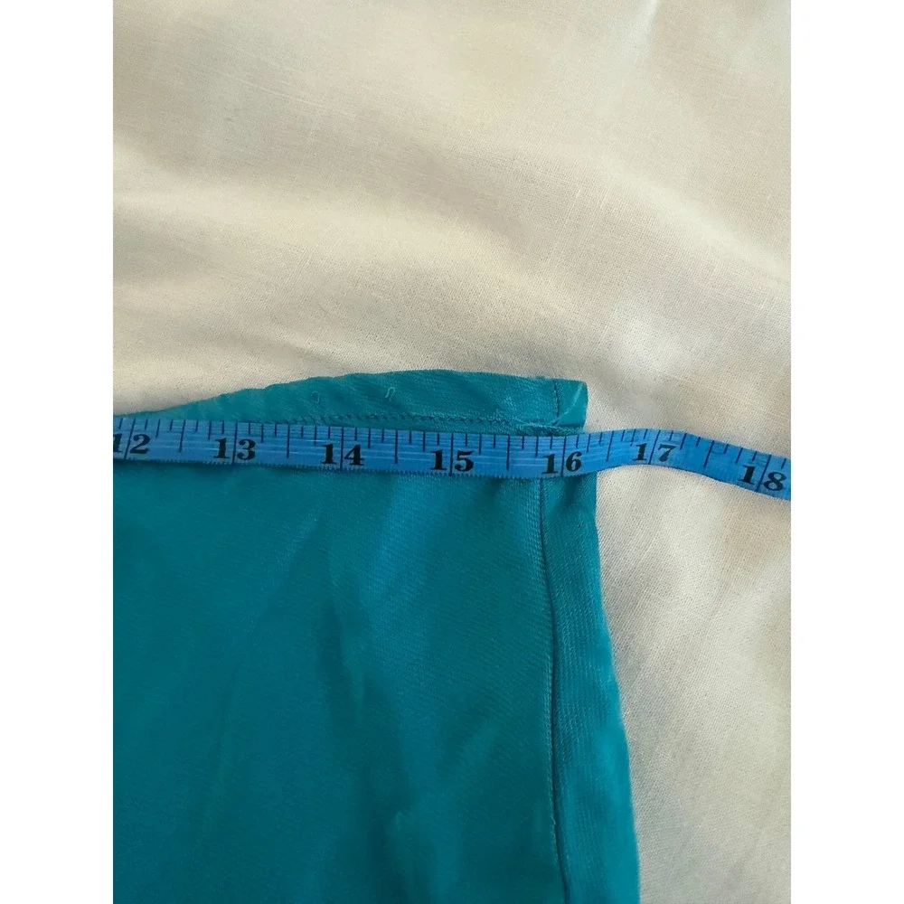 Club Monaco Teal Blue Bias Midi Skirt Mermaidcore Dopamine Linen Blend 10